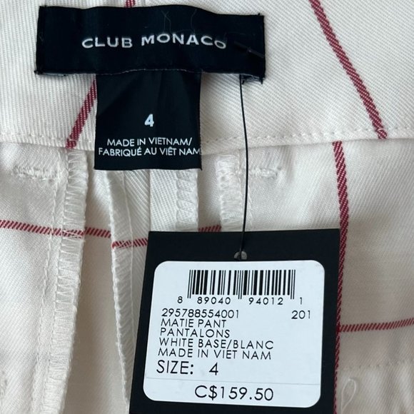 NEW CLUB MONACO Matie Slim Crop Pants, Size 4 - Picture 11 of 13